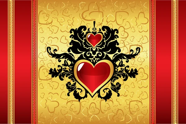 Красивый восточный вектор фона сердца — стоковый вектор