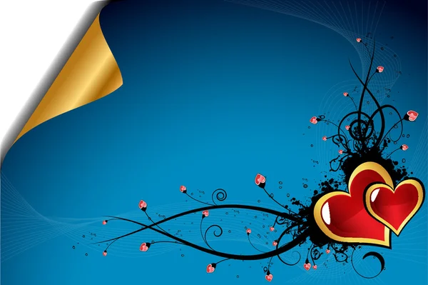 Beautiful Valentine´s day dark blue background — Stock vektor