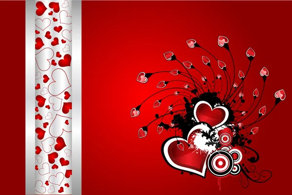 Beautiful floral Valentine´s day vector — Wektor stockowy