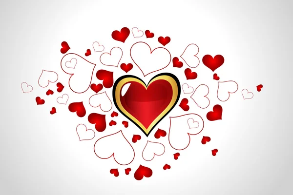 Sevgililer günü küçük kalp illüstrasyon soyut — Stok Vektör