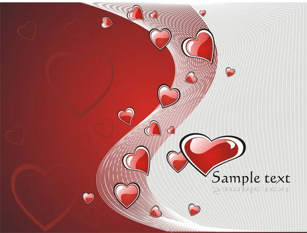Abstraktní valentine malé srdce ilustrace — Stockový vektor