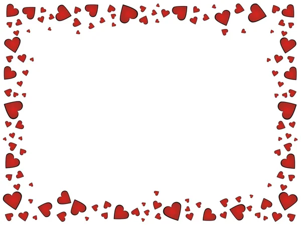 Cadre d'amour avec petits coeurs — Image vectorielle