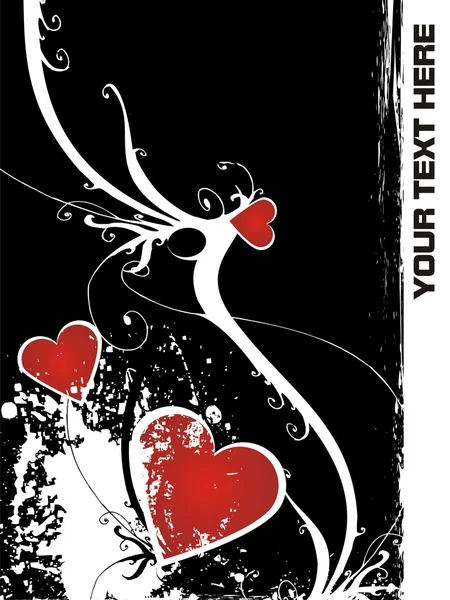 Valentine schöne abstrakte Illustration mit Ihrem Text — Stockvektor