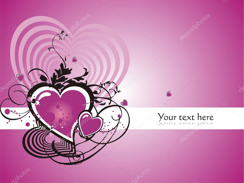 Floral valentine background abstract