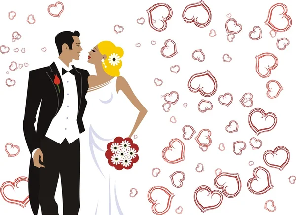 Contexte du mariage — Image vectorielle