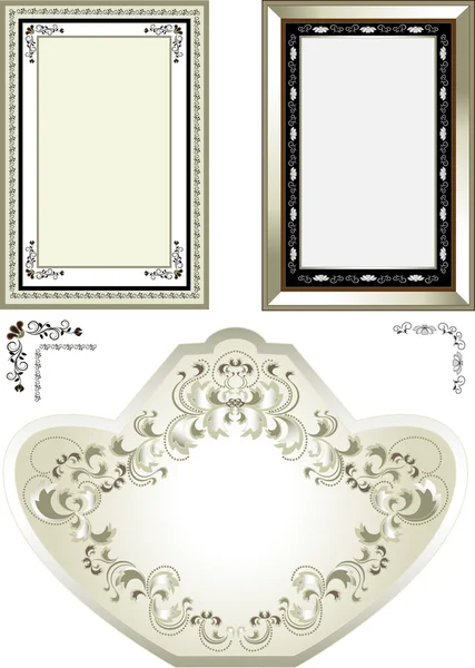Classic frame with vintage ornaments.Frame.Banner. — Stock Vector