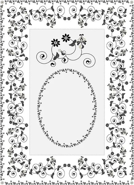 Decorative frame rug. Graphic. — Stock Vector