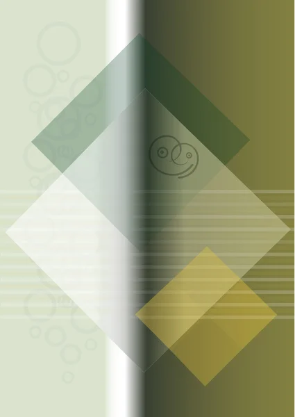 Transparent vit kvadrat på beige bakgrund — Stock vektor