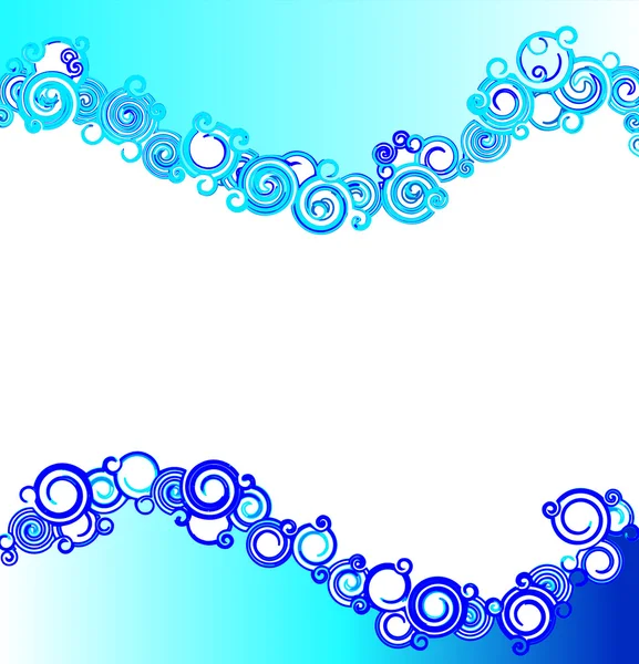 Fond vectoriel vagues bleues . — Image vectorielle