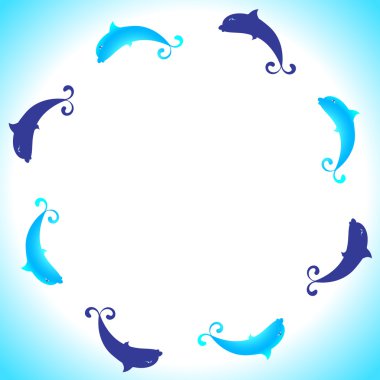 etrafında dağıtılmış vektör yunuslar.