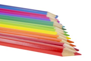 Color pencils of colors of a rainbow. clipart