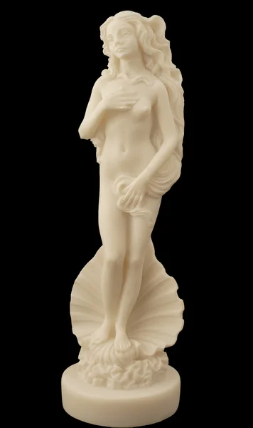 A deusa do amor Afrodite em um fundo preto . — Fotografia de Stock