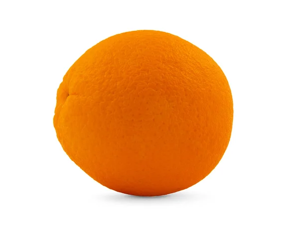La única naranja aislada sobre un fondo blanco . — Foto de Stock