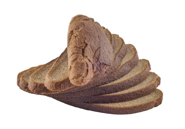 The pieces of rye brown bread. — Stock Photo, Image