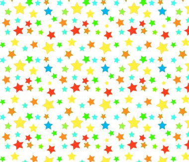 Seamless background multi-colored stars. clipart