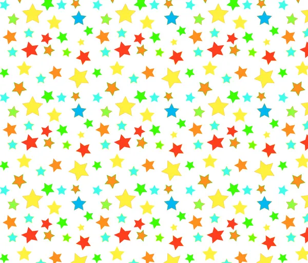 Varratmentes háttérben több színű csillagok. — Stock Vector