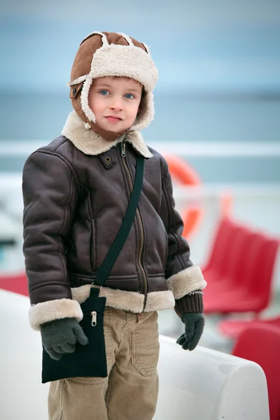Portrait of thoughtful little boy — Stock Photo, Image