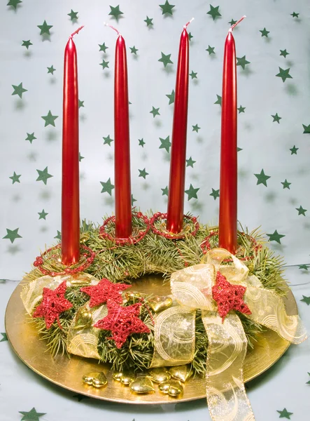 Wreath for advent celebration — Stock Photo, Image