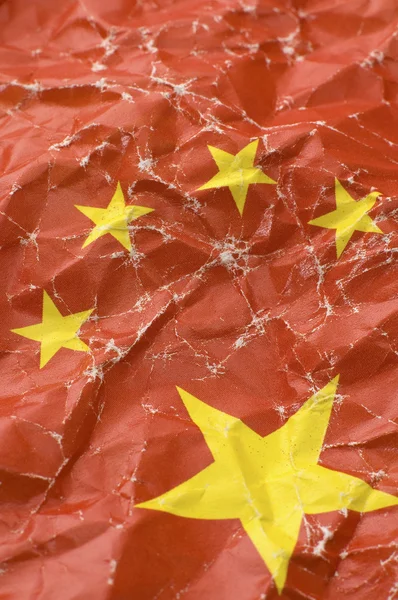 Ráncos kínai zászló — Stock Fotó