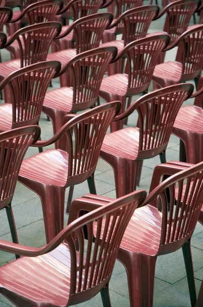 Plastové židle — Stock fotografie