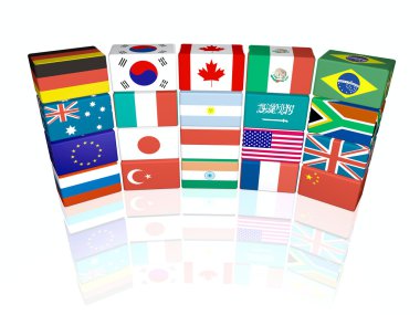 G20 flags clipart