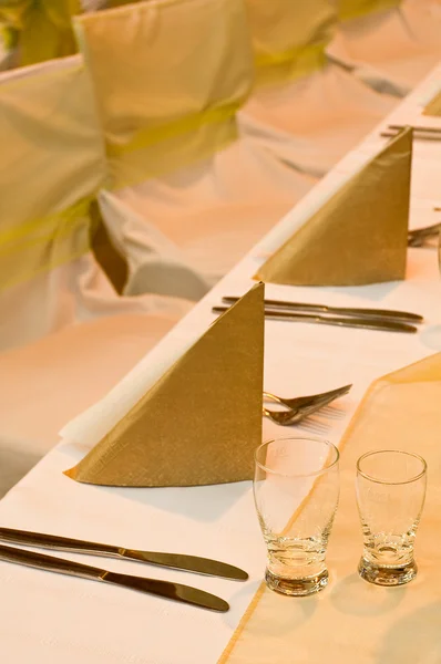 Весільний прийом стіл — стокове фото