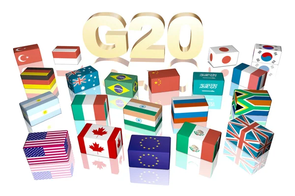Grote twintig vlaggen — Stockfoto