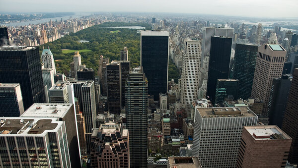 Manhattan Central Park viewed from Rockefeller Center