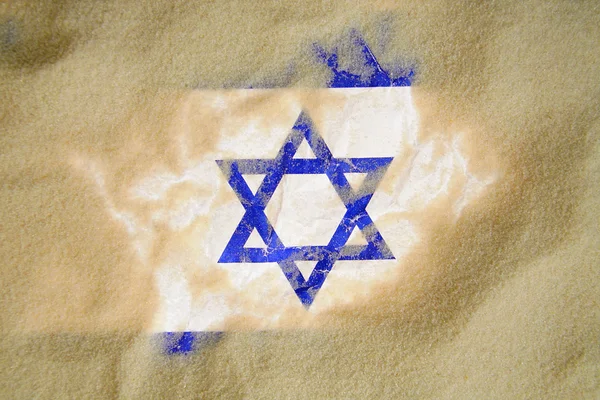 stock image Burried israel flag