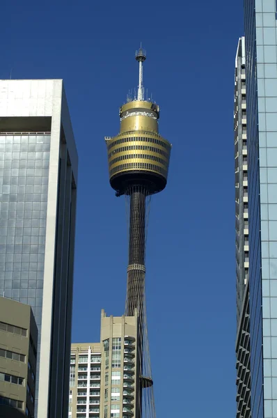 Skyskrapor och sydney tower — Stockfoto