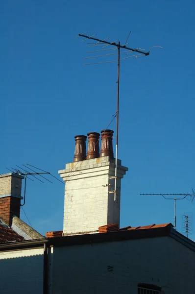 Antena & cerobong asap — Stok Foto