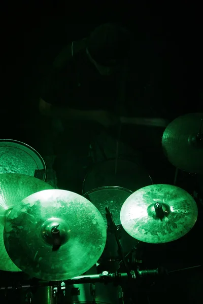 Drummer in shadow