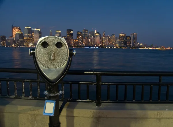 stock image Binoculars and nyc