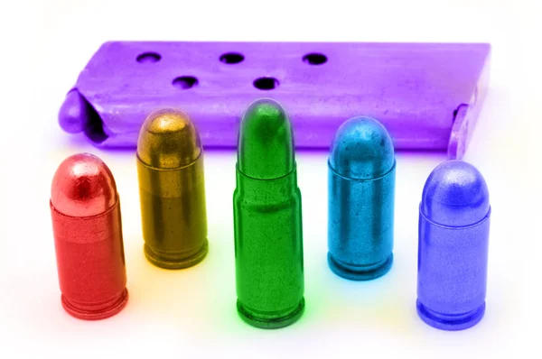 Färgade ammunition — Stockfoto