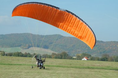 Paragliding start clipart