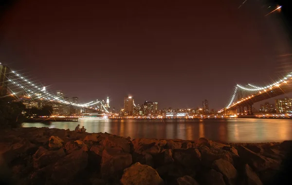 Brooklyn és manhattan híd — Stock Fotó