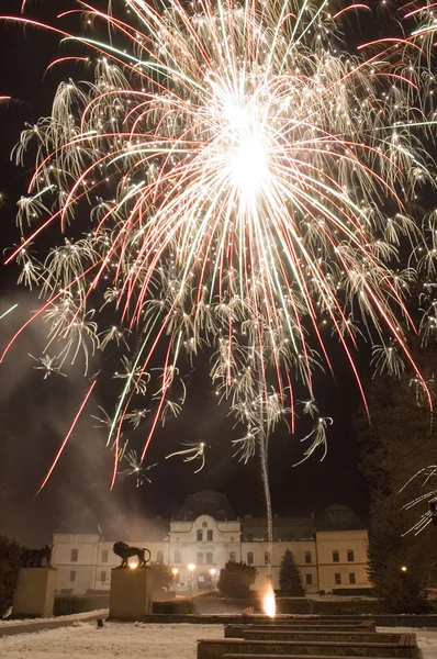 stock image Castle and firework