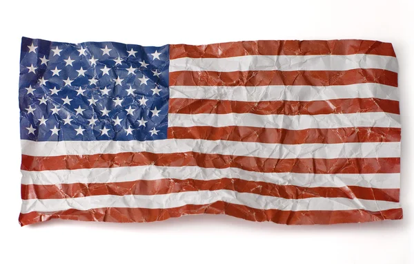 Bandera de Estados Unidos arrugada — Foto de Stock