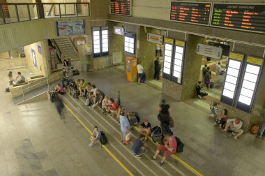 Train station interior clipart