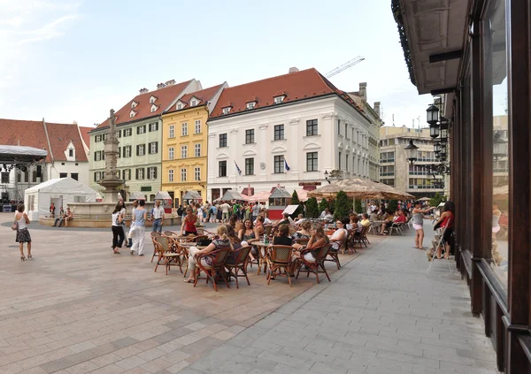 Praça do Mercado em Bratislava — Fotografia de Stock