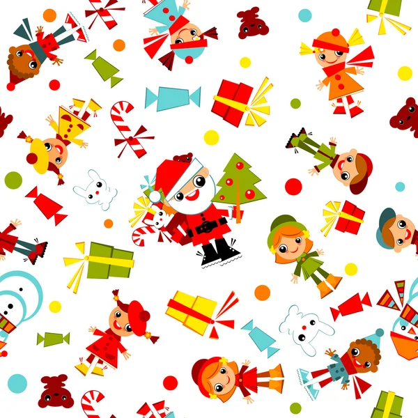 Christmas wallpaper. kids — Stock Vector
