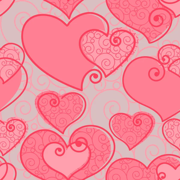 Valentines wallpaper with hearts — Stock Vector