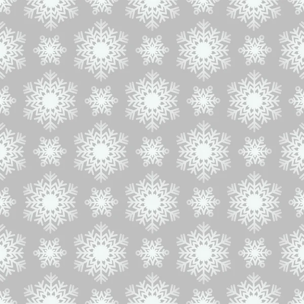 Modello fiocco di neve su grigio — Vettoriale Stock