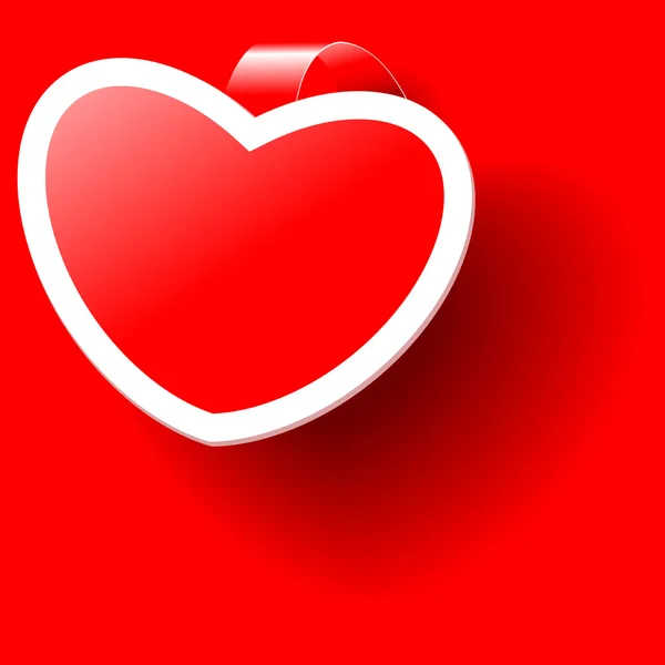 Pegatina roja de San Valentín — Vector de stock