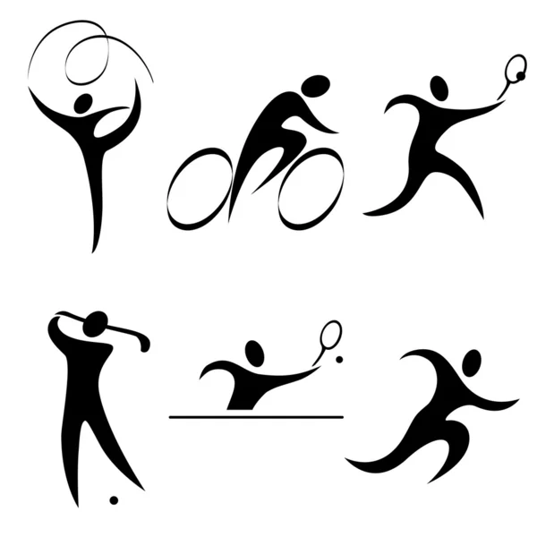 Conjunto ícone de esportes Ilustração De Bancos De Imagens