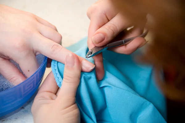 stock image Manicure process in salon