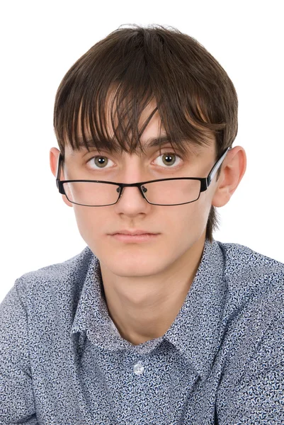Çekici bir genç adam gözlüklü — Stok fotoğraf