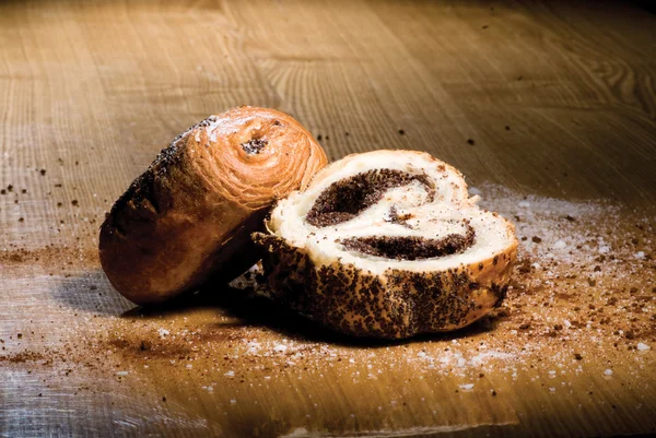 stock image Tasty rolls with a poppy