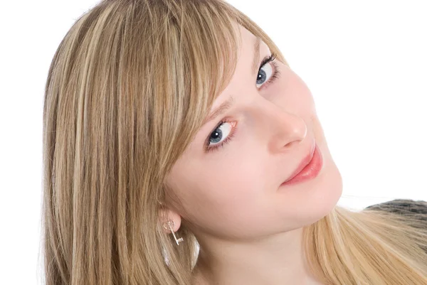 Zmysłowy młody blond kobieta patrząc na kamery łapka — Zdjęcie stockowe