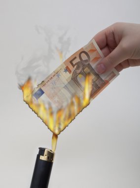Euros burning clipart